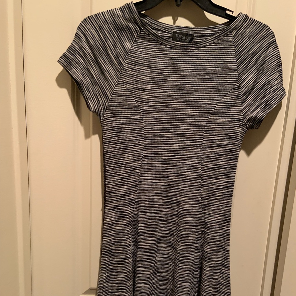 Fit and flare dress with flowy bottom